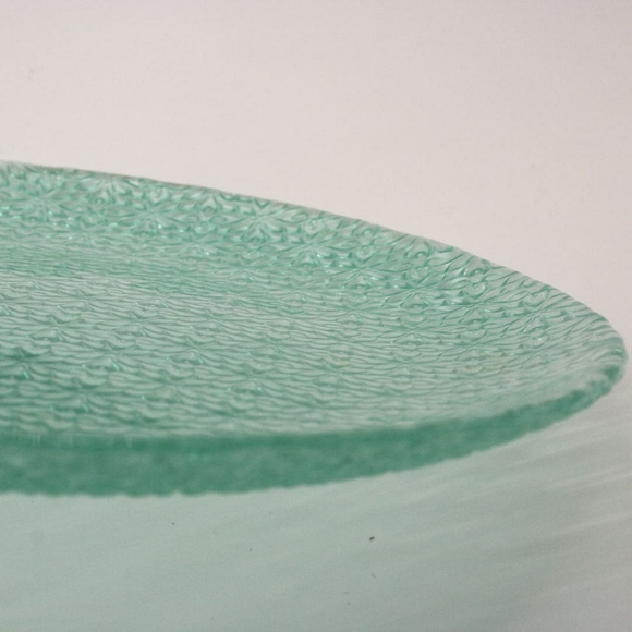 Aqua Textured Embossed Salad Plate - Picture 4 of 6